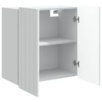 vidaXL Nástenná skrinka Biela 59 x 31 x 64 cm Kompozitné drevo – Obrázok 2