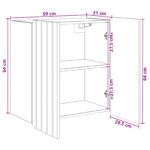 vidaXL Nástenná skrinka Biela 59 x 31 x 64 cm Kompozitné drevo – Obrázok 7