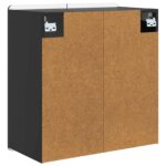 vidaXL Nástenná skrinka Čierna 59 x 31 x 64 cm Kompozitné drevo – Obrázok 5