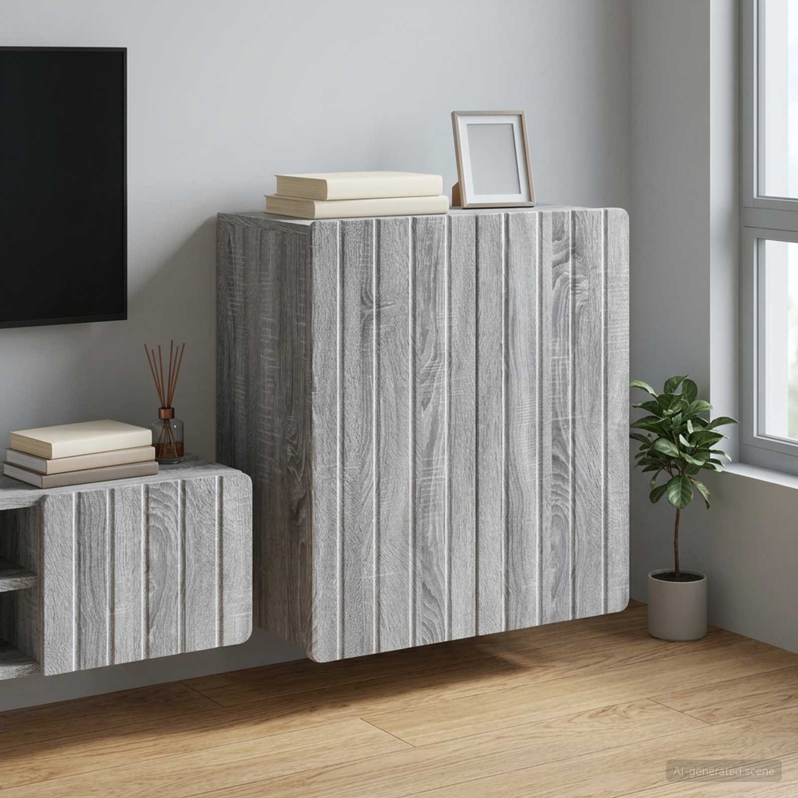 898241_1.jpg vidaXL Nástenná skrinka Sivý Sonoma 59 x 31 x 64 cm Kompozitné drevo – Obrázok 1