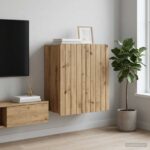 vidaXL Nástenná skrinka Dub artisan 59 x 31 x 64 cm Kompozitné drevo – Obrázok 9