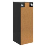 vidaXL Nástenná skrinka Čierna 33 x 34,5 x 94 cm Kompozitné drevo – Obrázok 5