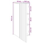 vidaXL Nástenná skrinka Čierna 33 x 34,5 x 94 cm Kompozitné drevo – Obrázok 8