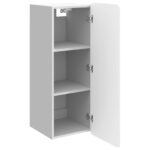 vidaXL Nástenná skrinka Biela s vysokým leskom 33 x 34,5 x 94 cm – Obrázok 2
