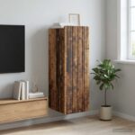 vidaXL Nástenná skrinka Staré drevo 33 x 34,5 x 94 cm Kompozitné drevo – Obrázok 9
