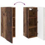 vidaXL Nástenná skrinka Staré drevo 33 x 34,5 x 94 cm Kompozitné drevo – Obrázok 7