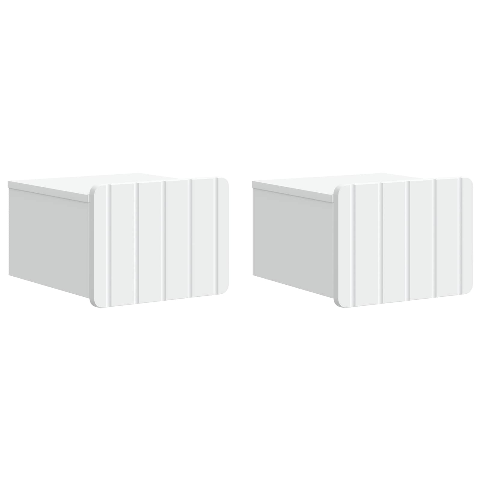 898256_1.jpg vidaXL Nástenná nočná skrinka Nástenný 2 pcs Biela 33 x 34,5 x 24 cm – Obrázok 1