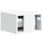 vidaXL Nástenná nočná skrinka Nástenný 2 pcs Biela 33 x 34,5 x 24 cm – Obrázok 7