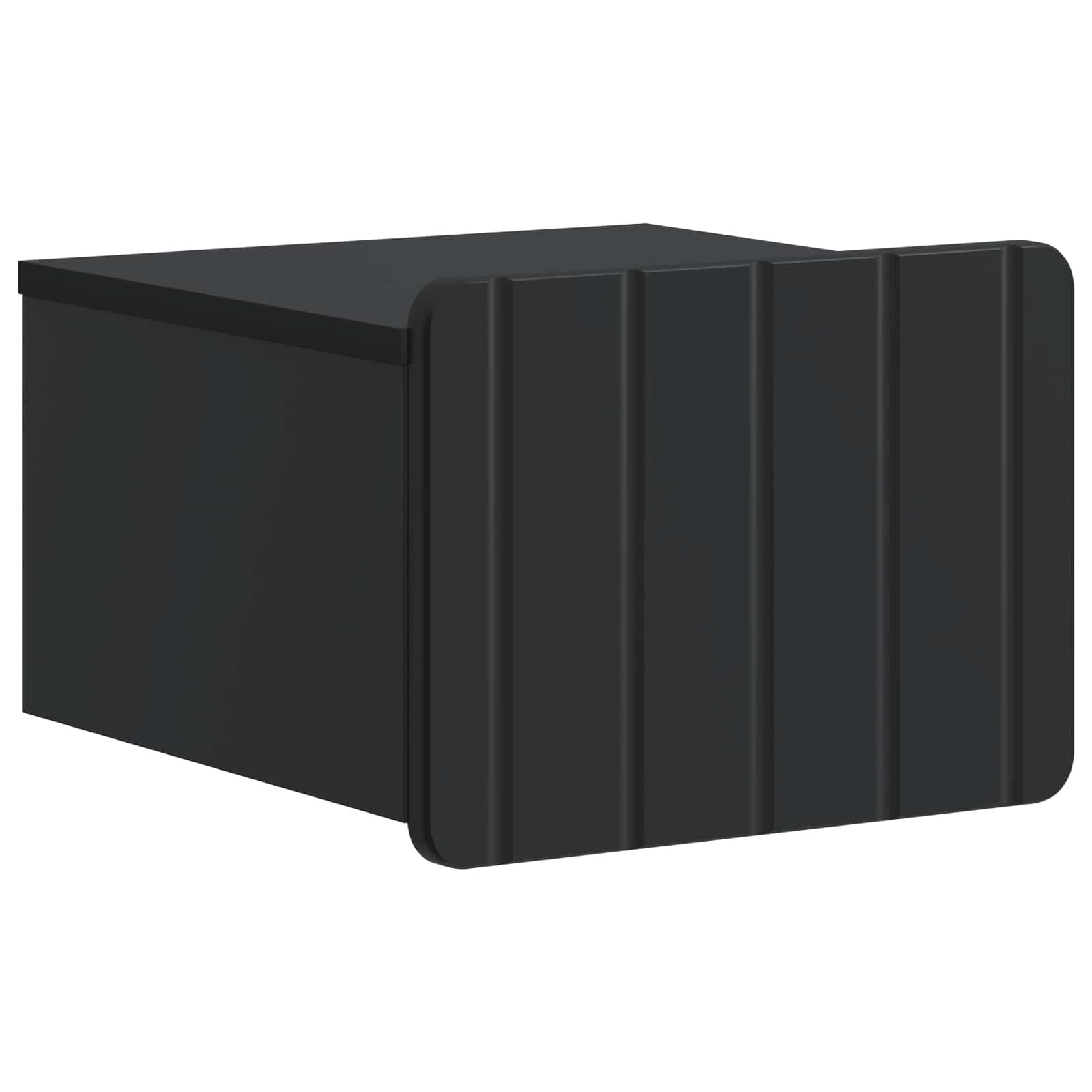 898257_1.jpg vidaXL Nástenná nočná skrinka so zásuvkou Čierna 33 x 34,5 x 24 cm – Obrázok 1