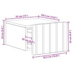 vidaXL Nástenná nočná skrinka Nástenný 2 pcs Čierna 33 x 34,5 x 24 cm – Obrázok 9
