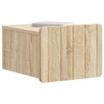 vidaXL Nástenná nočná skrinka so zásuvkou Dub sonoma 33 x 34,5 x 24 cm – Obrázok 2