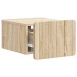 vidaXL Nástenná nočná skrinka so zásuvkou Dub sonoma 33 x 34,5 x 24 cm – Obrázok 3