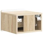 vidaXL Nástenná nočná skrinka so zásuvkou Dub sonoma 33 x 34,5 x 24 cm – Obrázok 6