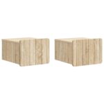 vidaXL Nástenná nočná skrinka 2 pcs Dub sonoma 33 x 34,5 x 24 cm