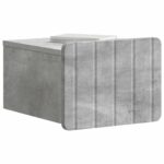 vidaXL Nástenná nočná skrinka Nástenný Betónovo sivá 33 x 34,5 x 24 cm – Obrázok 2