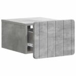vidaXL Nástenná nočná skrinka 2 pcs Betónovo sivá 33 x 34,5 x 24 cm – Obrázok 4