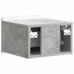 vidaXL Nástenná nočná skrinka 2 pcs Betónovo sivá 33 x 34,5 x 24 cm – Obrázok 7