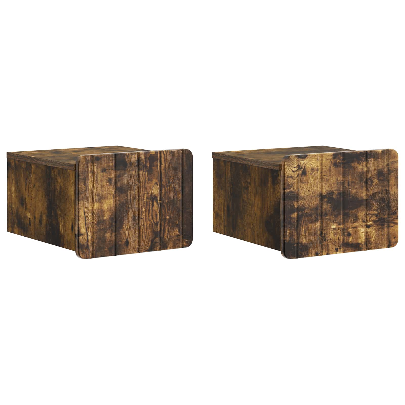 898266_1.jpg vidaXL Nástenná nočná skrinka 2 pcs Dymový dub 33 x 34,5 x 24 cm – Obrázok 1