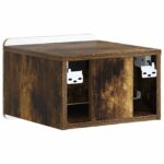 vidaXL Nástenná nočná skrinka 2 pcs Dymový dub 33 x 34,5 x 24 cm – Obrázok 7