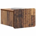 vidaXL Nástenná nočná skrinka 2 pcs Staré drevo 33 x 34,5 x 24 cm – Obrázok 2