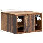 vidaXL Nástenná nočná skrinka 2 pcs Staré drevo 33 x 34,5 x 24 cm – Obrázok 7