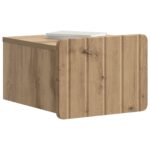 vidaXL Nástenná nočná skrinka Nástenný Dub artisan 33 x 34,5 x 24 cm – Obrázok 2