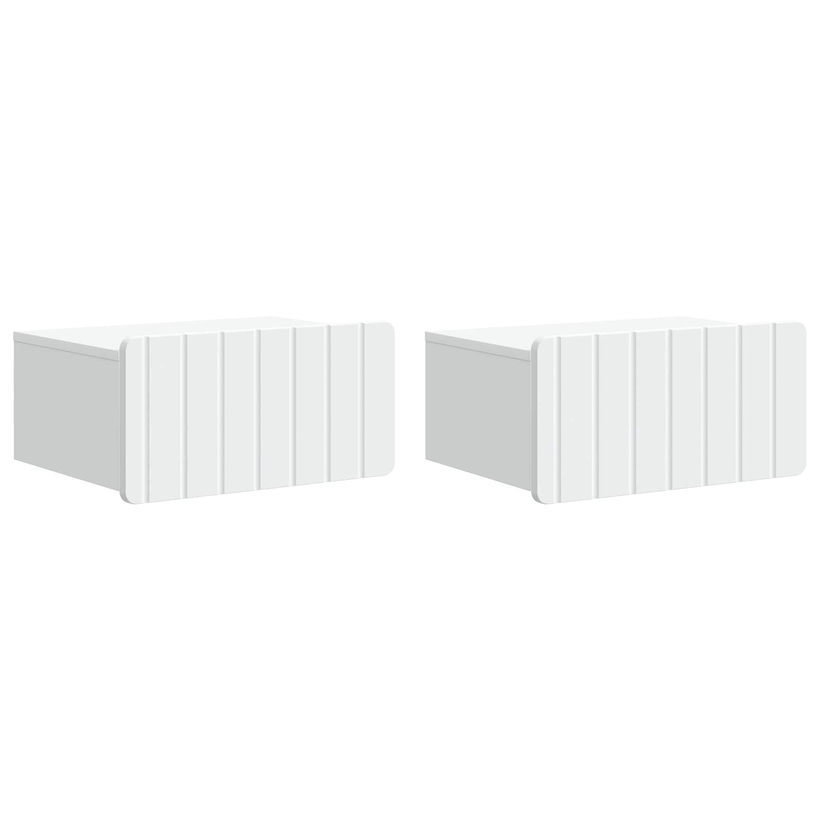898276_1.jpg vidaXL Nástenná nočná skrinka Nástenný 2 pcs Biela 49 x 34,5 x 24 cm – Obrázok 1