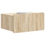 vidaXL Nástenná nočná skrinka 2 pcs Dub sonoma 49 x 34,5 x 24 cm – Obrázok 2