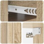 vidaXL Nástenná nočná skrinka 2 pcs Dub sonoma 49 x 34,5 x 24 cm – Obrázok 8