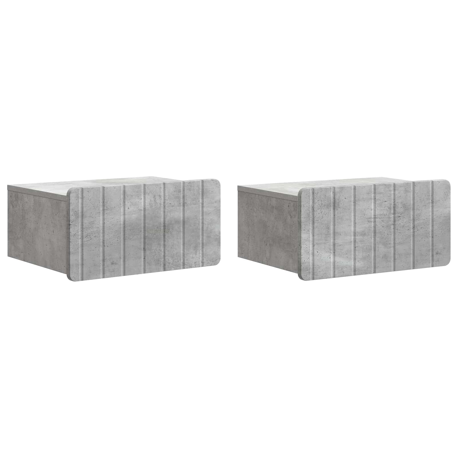 898282_1.jpg vidaXL Nástenná nočná skrinka 2 pcs Betónovo sivá 49 x 34,5 x 24 cm – Obrázok 1