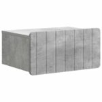 vidaXL Nástenná nočná skrinka 2 pcs Betónovo sivá 49 x 34,5 x 24 cm – Obrázok 3