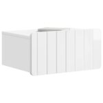 vidaXL Nástenná nočná skrinka Biela s vysokým leskom 49 x 34,5 x 24 cm – Obrázok 2