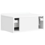 vidaXL Nástenná nočná skrinka Biela s vysokým leskom 49 x 34,5 x 24 cm – Obrázok 6