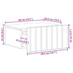 vidaXL Nástenná nočná skrinka Biela s vysokým leskom 49 x 34,5 x 24 cm – Obrázok 9