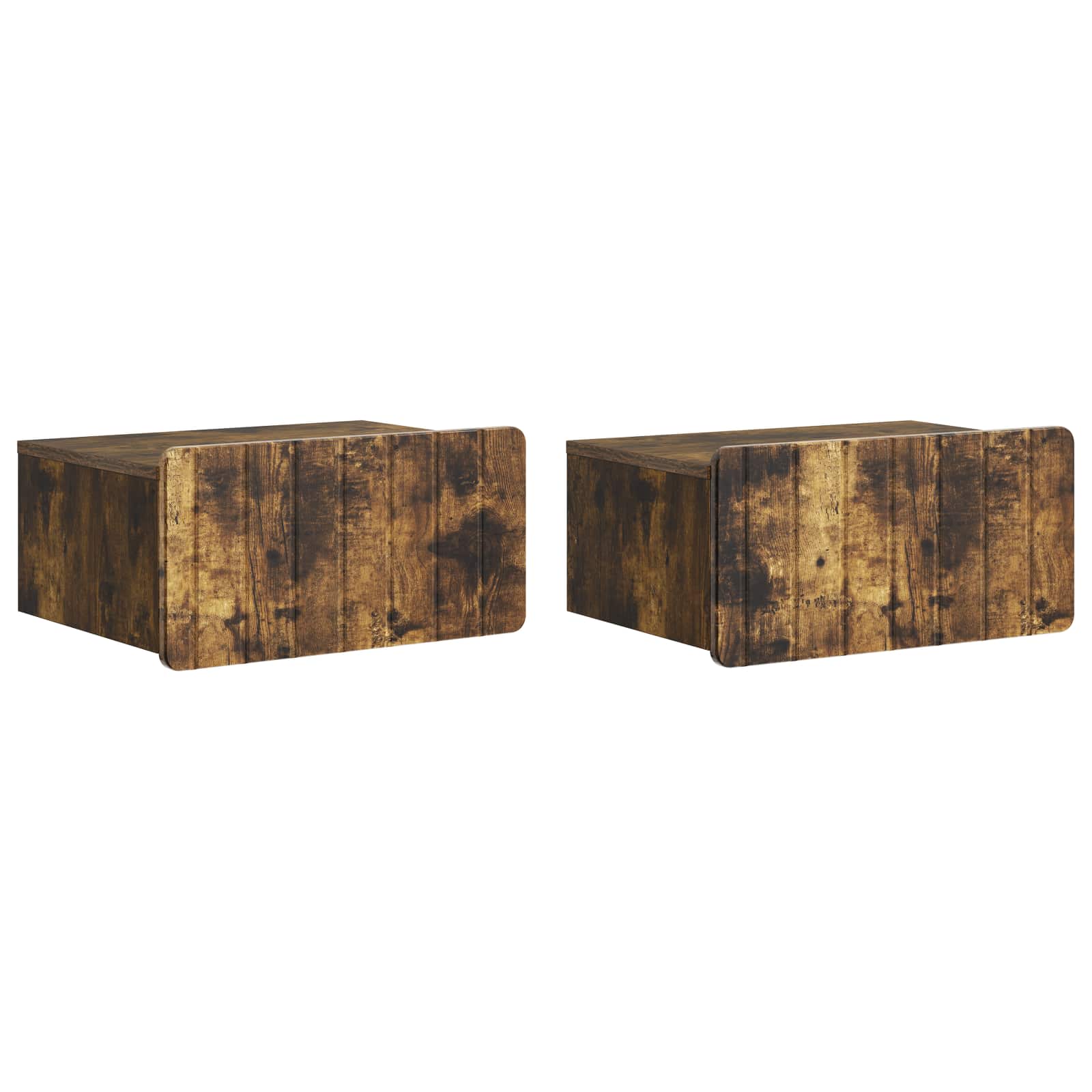 898286_1.jpg vidaXL Nástenná nočná skrinka 2 pcs Dymový dub 49 x 34,5 x 24 cm – Obrázok 1