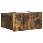 vidaXL Nástenná nočná skrinka 2 pcs Dymový dub 49 x 34,5 x 24 cm – Obrázok 2