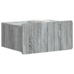vidaXL Nástenná nočná skrinka 2 pcs Sivá sonoma 49 x 34,5 x 24 cm – Obrázok 2