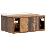 vidaXL Nástenná nočná skrinka 2 pcs Staré drevo 49 x 34,5 x 24 cm – Obrázok 7