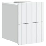 vidaXL Nástenná nočná skrinka Nástenný 2 pcs Biela 33 x 34,5 x 43 cm – Obrázok 2