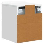 vidaXL Nástenná nočná skrinka Nástenný 2 pcs Biela 33 x 34,5 x 43 cm – Obrázok 7
