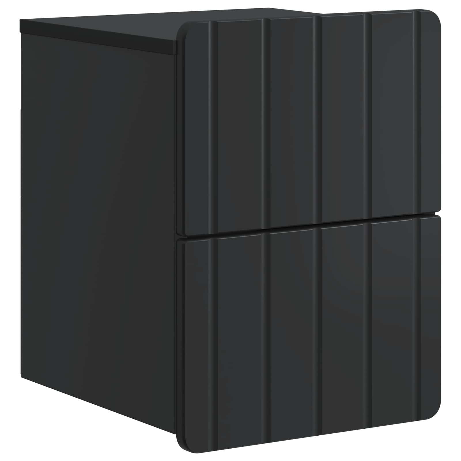 898297_1.jpg vidaXL Nástenná nočná skrinka so zásuvkou Čierna 33 x 34,5 x 43 cm – Obrázok 1