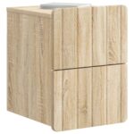 vidaXL Nástenná nočná skrinka 2 pcs Dub sonoma 33 x 34,5 x 43 cm – Obrázok 2