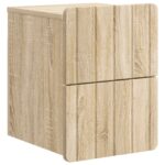 vidaXL Nástenná nočná skrinka 2 pcs Dub sonoma 33 x 34,5 x 43 cm – Obrázok 3