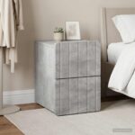 vidaXL Nástenná nočná skrinka 2 pcs Betónovo sivá 33 x 34,5 x 43 cm