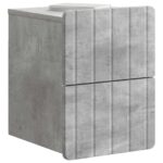 vidaXL Nástenná nočná skrinka 2 pcs Betónovo sivá 33 x 34,5 x 43 cm – Obrázok 2