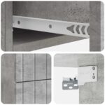 vidaXL Nástenná nočná skrinka 2 pcs Betónovo sivá 33 x 34,5 x 43 cm – Obrázok 8