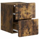 vidaXL Nástenná nočná skrinka 2 pcs Dymový dub 33 x 34,5 x 43 cm – Obrázok 4