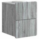 vidaXL Nástenná nočná skrinka 2 pcs Sivá sonoma 33 x 34,5 x 43 cm – Obrázok 2