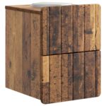 vidaXL Nástenná nočná skrinka Nástenný Staré drevo 33 x 34,5 x 43 cm – Obrázok 2