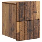 vidaXL Nástenná nočná skrinka 2 pcs Staré drevo 33 x 34,5 x 43 cm – Obrázok 3